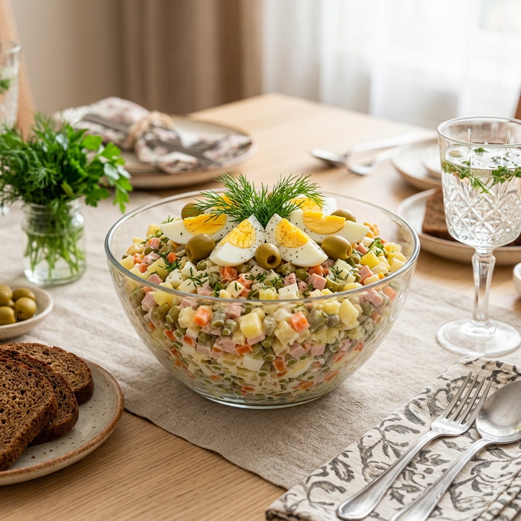 Hakiki Lokanta Usulü Garnitürlü Rus & Amerikan Salatası